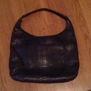 Byron snakeskin hobo bag